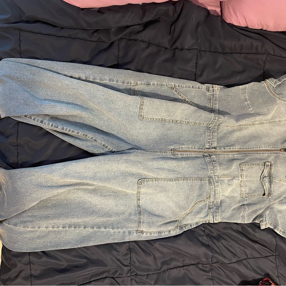 Ava & Viv Light Blue Denim Jumpsuit